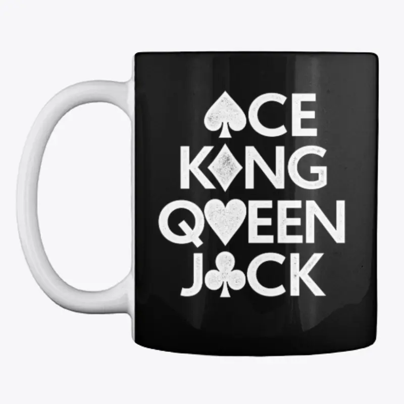 Ace King Queen Jack Stacked Pips (white)