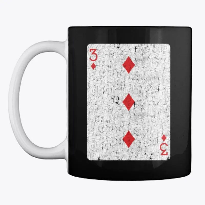 three of diamonds playing card