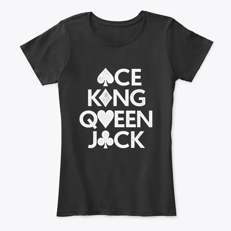 Ace King Queen Jack Stacked Pips (white)