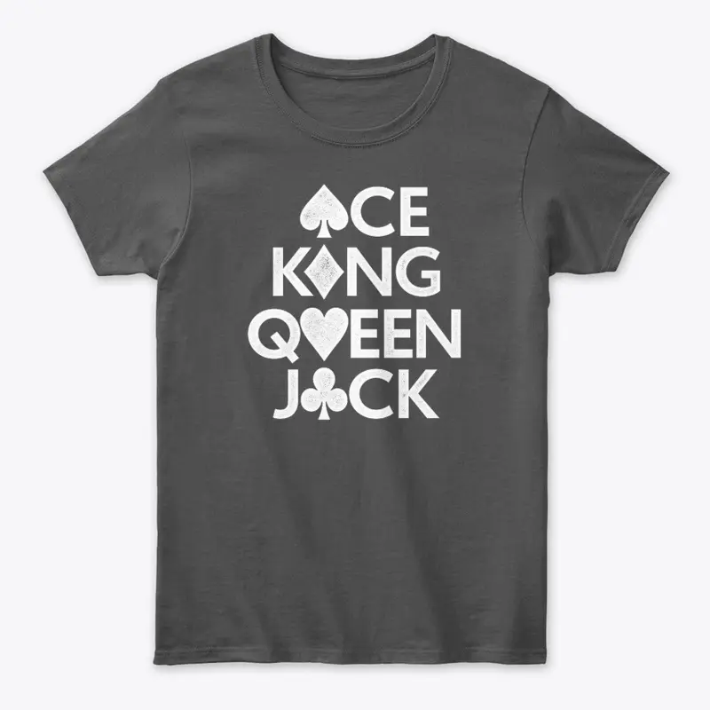 Ace King Queen Jack Stacked Pips (white)