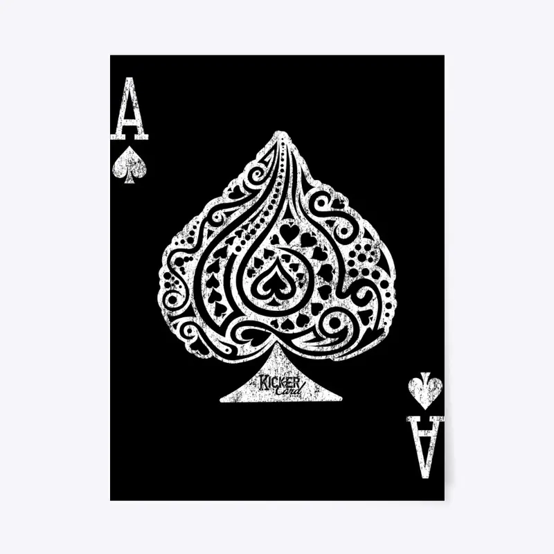 Intricate Ace of Spades (White)KC