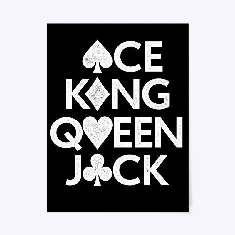 Ace King Queen Jack Stacked Pips (white)